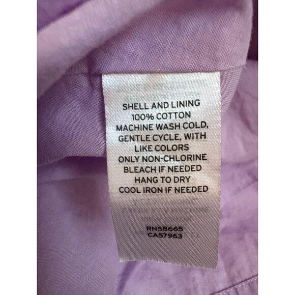 Halogen Sleeveless Tiered Poplin Dress Purple Bloom Lavender Plus Size 1X Girly - Picture 10 of 13